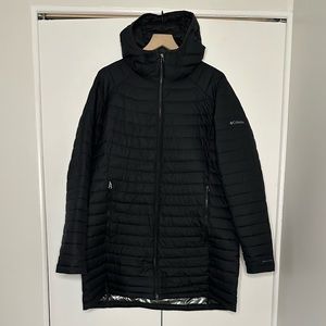 Columbia women’s mid length jacket with Omni-Heat size XXL Black